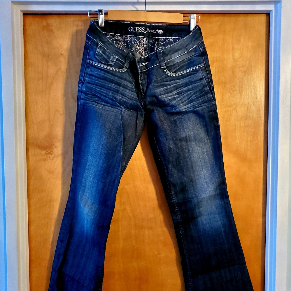 GUESS Flare Leg Dark Blue Jeans